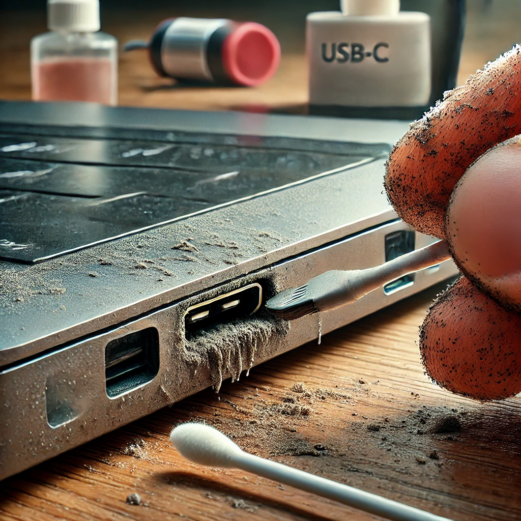 Cleaning a USB-C Port
